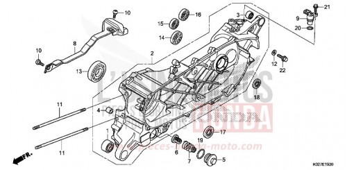 LEFT CRANKCASE SH150ADE de 2014